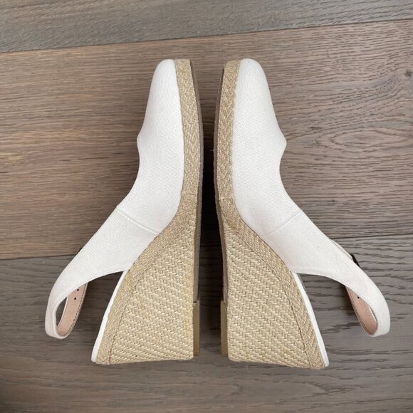 Dune London Karley E Slip On Buckle Close Wedge Espadrille Sandals Cream 40 - Picture 3 of 13
